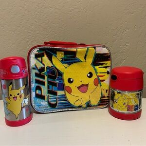 Thermos Red and Yellow Pikachu Lunch Set